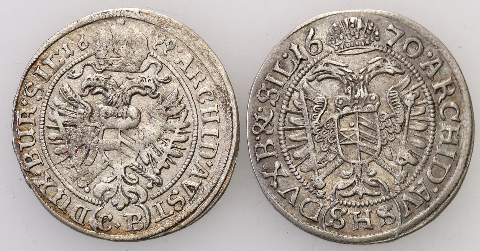 Austria. Leopold I (1657-1705) 3 krajcary 1670, Wrocław i 3 krajcary 1699 GE, Praga